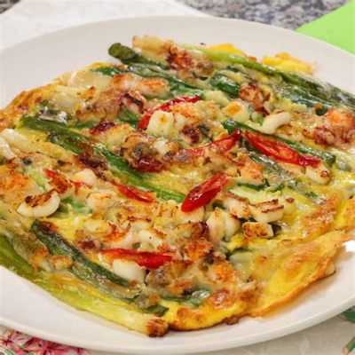  Haemul Pajeon อร่อยเข้มข้นด้วยรสชาติของอาหารทะเลสดใหม่และแป้งทอดกรอบหอมอรุณสาด